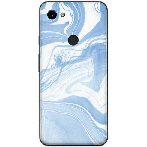 Blue Marbling Google Pixel 3a XL Skin